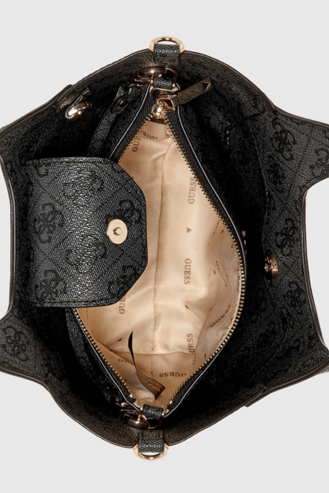 Жіноча міні-сумка GUESS Calista 2 в 1 чорного кольору