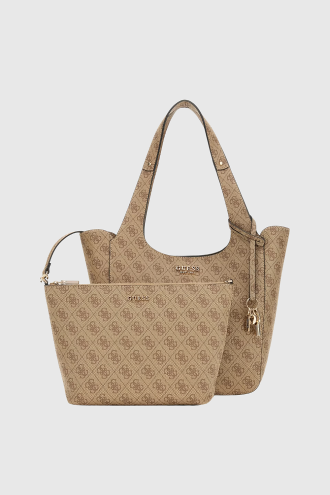 Geantă shopper GUESS Calista 2 In 1 bej pentru femei