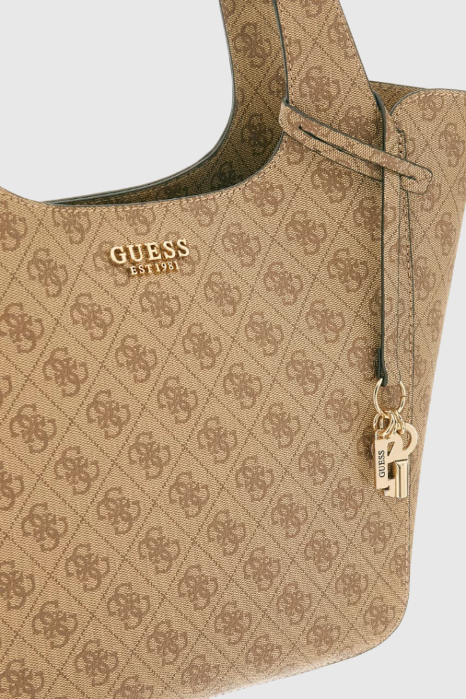 Geantă shopper GUESS Calista 2 In 1 bej pentru femei