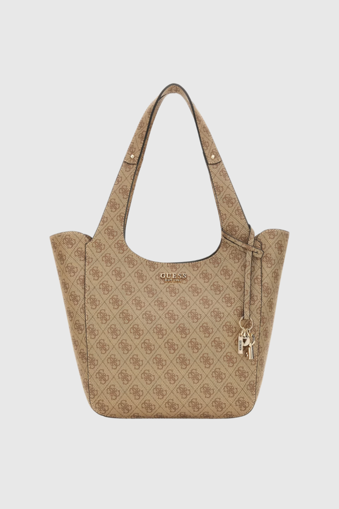 Geantă shopper GUESS Calista 2 In 1 bej pentru femei