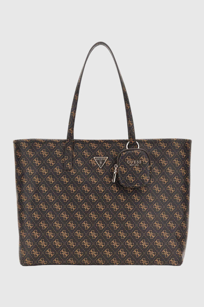 Geantă shopper GUESS Brown Power Play pentru femei