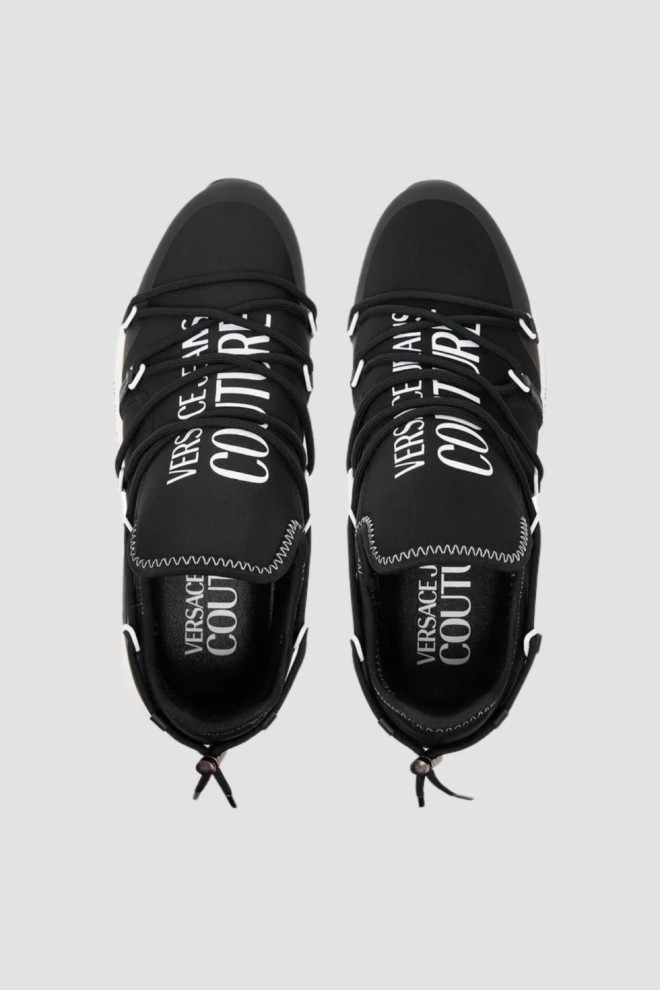 VERSACE JEANS COUTURE Czarne męskie sneakersy Fondo Dynamic Dis. Sa6