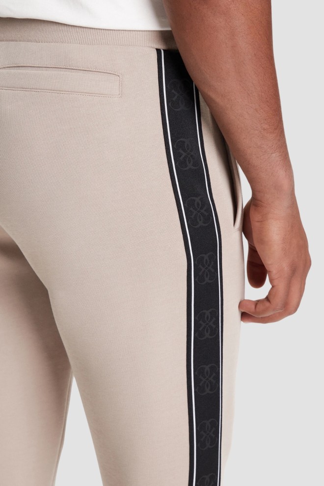 GUESS Pantaloni bărbătești bej cu dungi Mickey