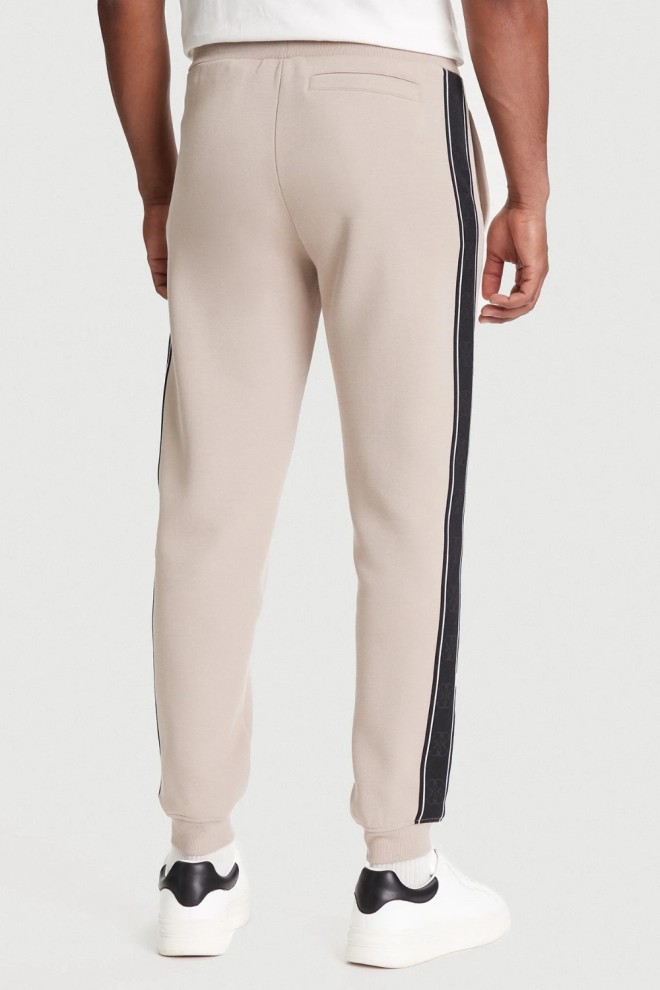 GUESS Pantaloni bărbătești bej cu dungi Mickey