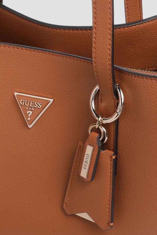 GUESS Brown Meridian women's shopper bag