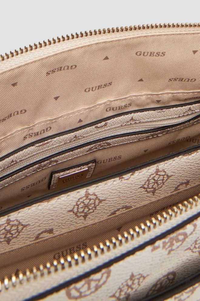 GUESS Women's beige logo shopper bag Daryna Elite
