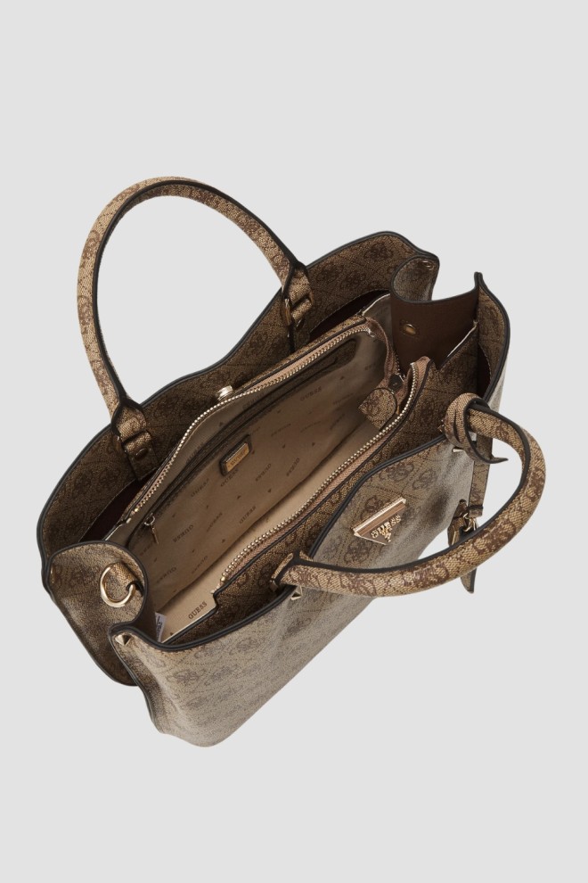 Жіноча сумочка з логотипом GUESS Brown Meridian