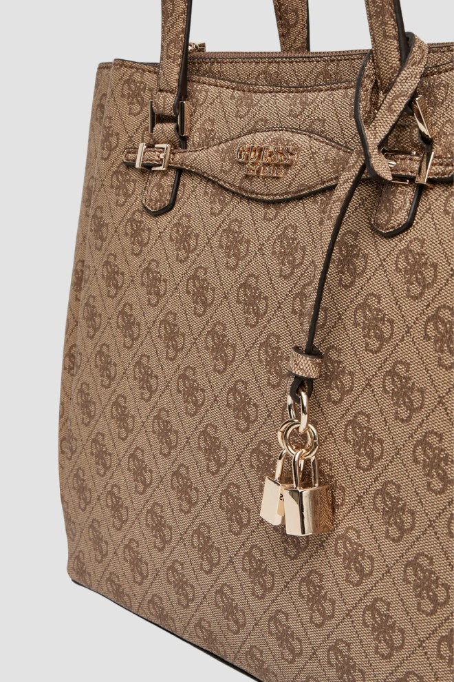 GUESS Brązowa shopperka damska Katya Multi