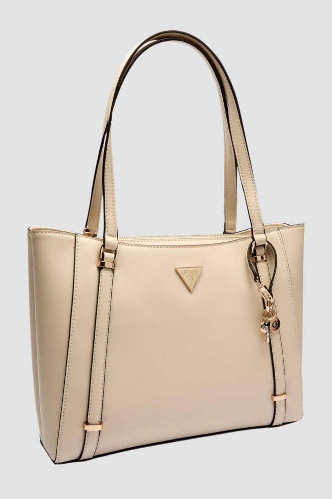 Geantă shopper GUESS Daryna taupe pentru femei