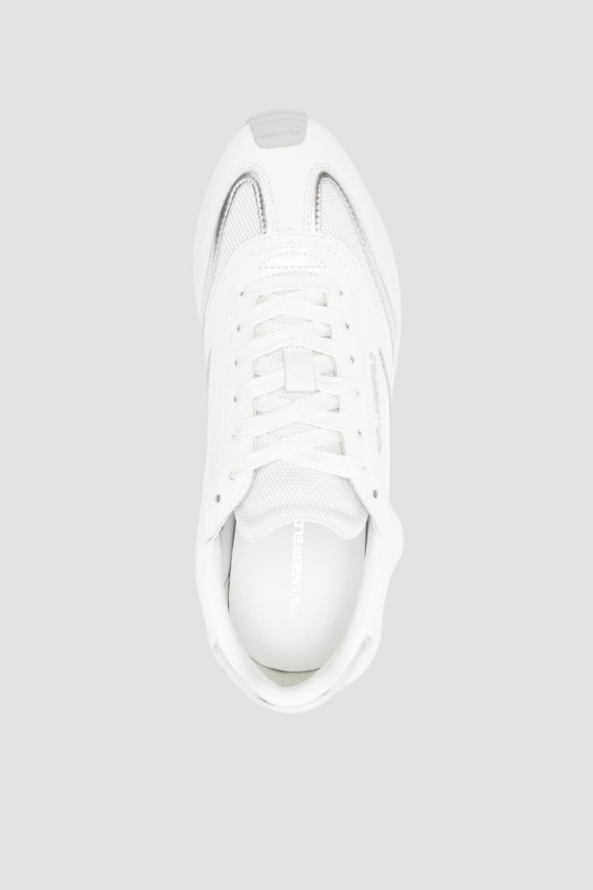 KARL LAGERFELD Adidași din piele Kapri Karl NFT Lo Lace, albi, pentru femei