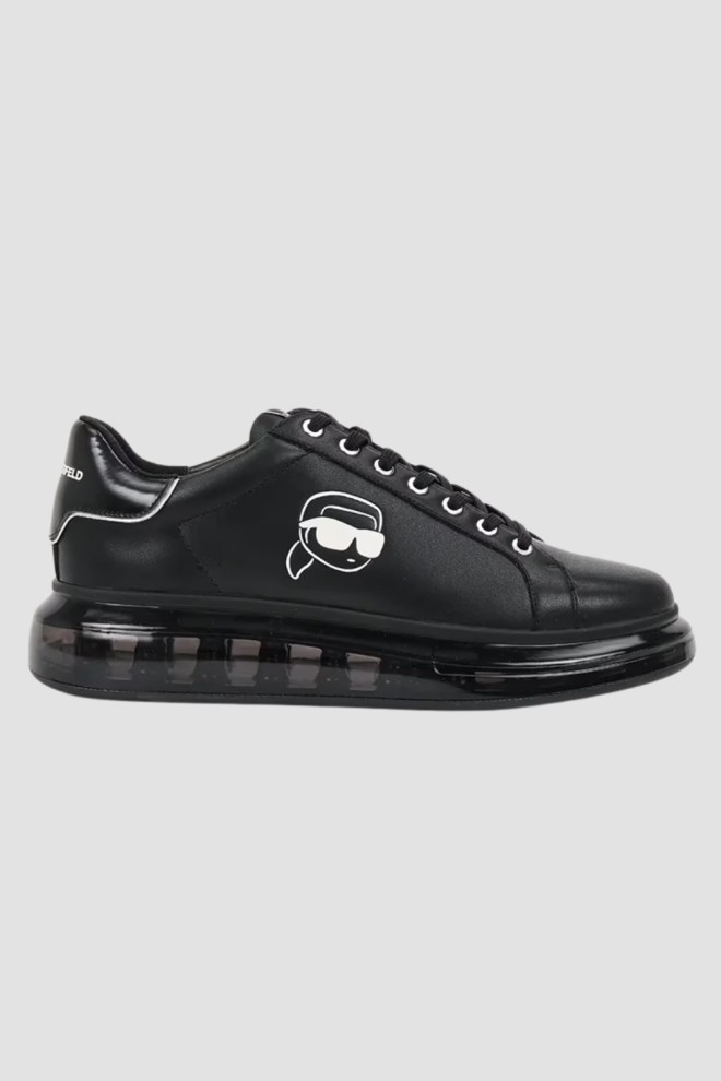 KARL LAGERFELD Black men's Kapri Kushion NFT leather sneakers