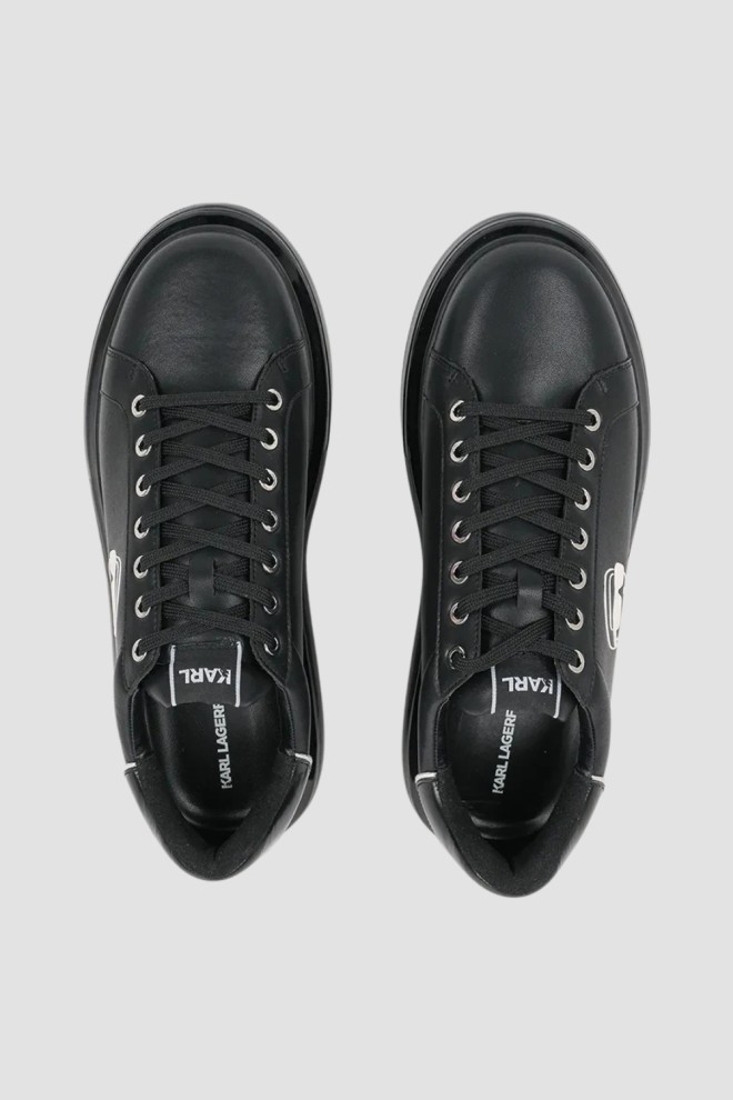 KARL LAGERFELD Adidași din piele Kapri Kushion NFT negri pentru bărbați