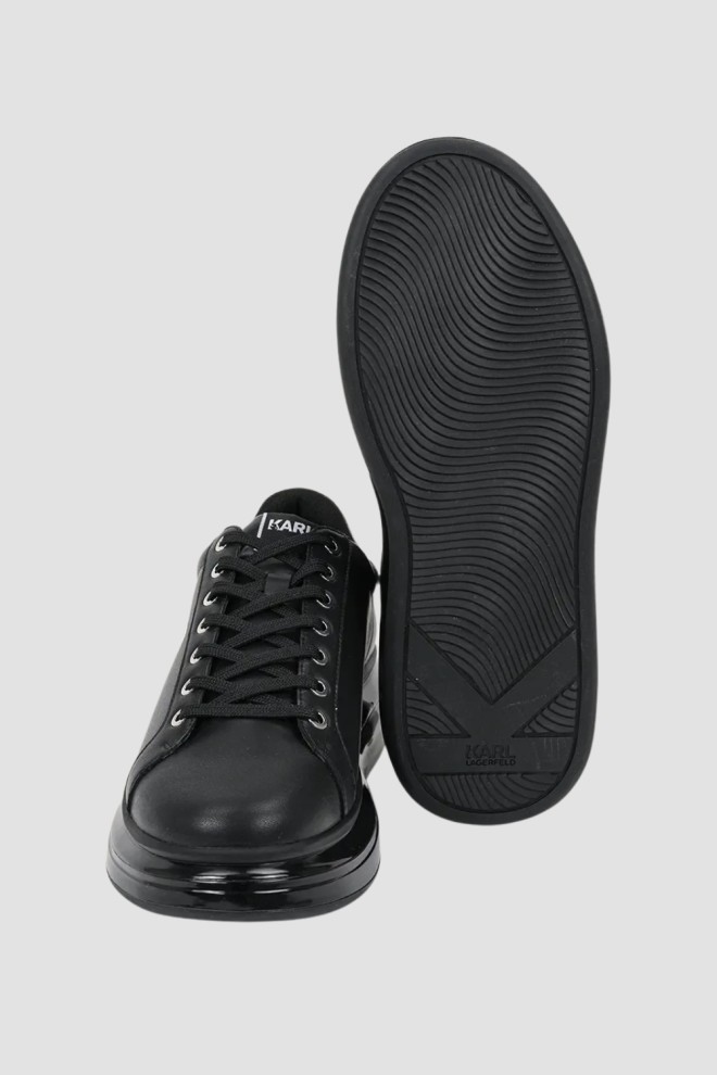 KARL LAGERFELD Black men's Kapri Kushion NFT leather sneakers
