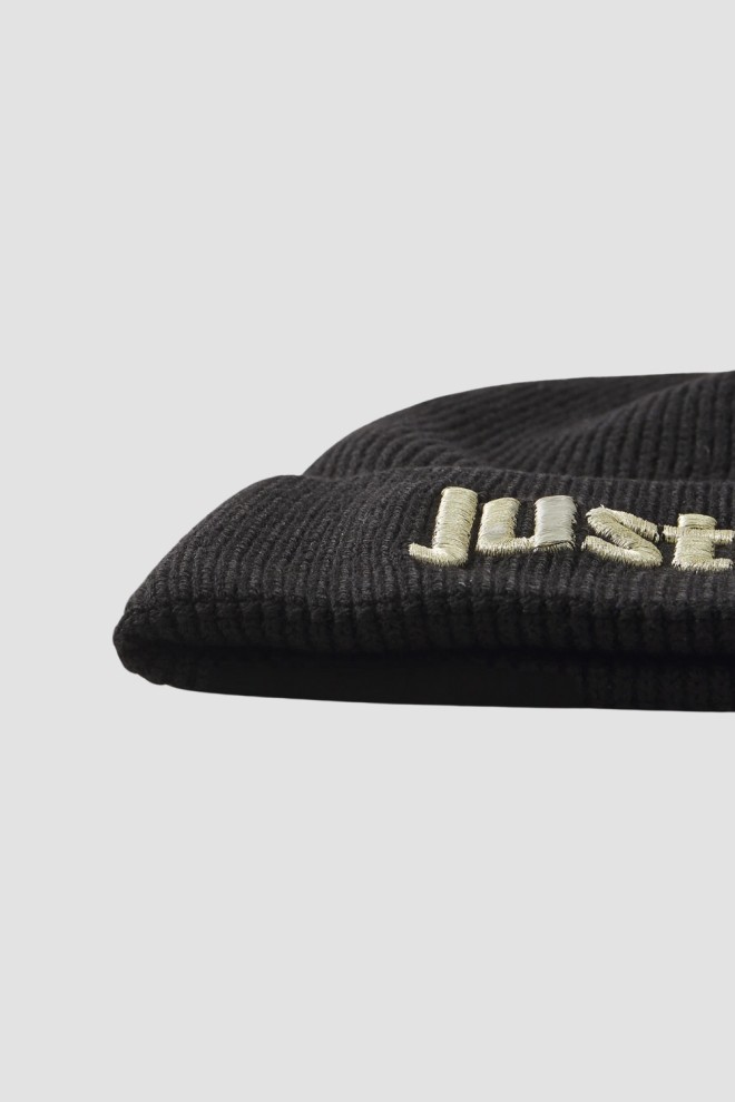 JUST CAVALLI Black women's wool blend beanie hat