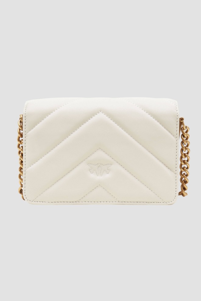 PINKO Beżowa kopertówka Love Click Mini AW25