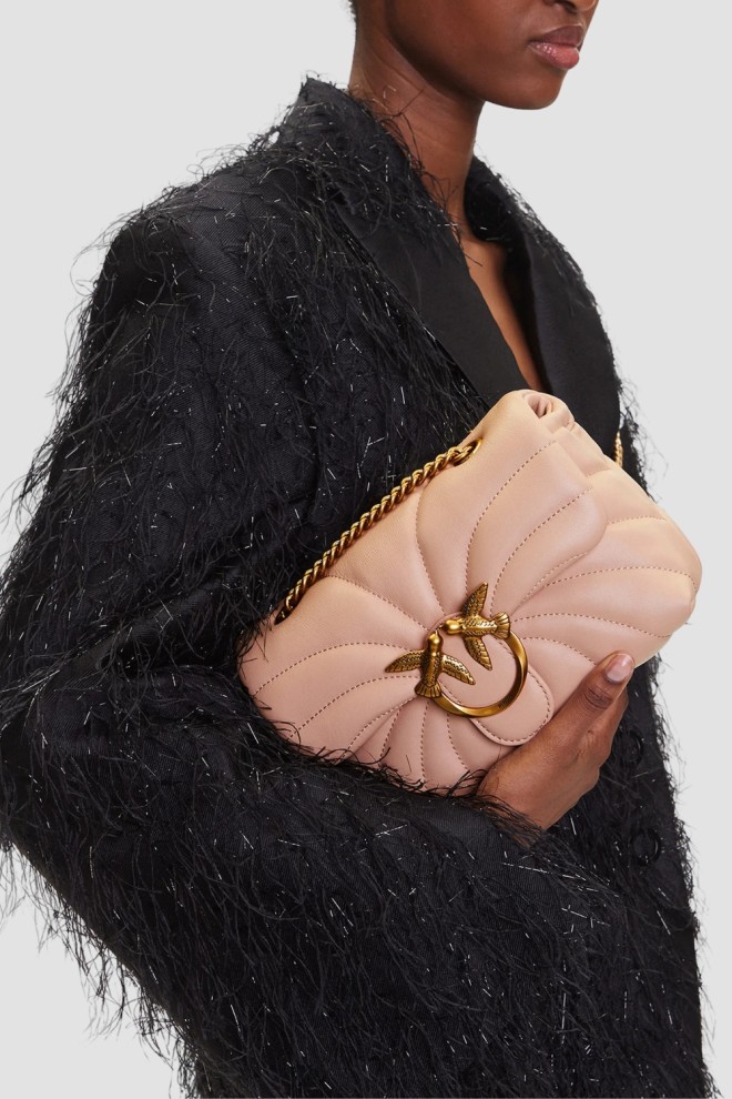 PINKO Różowa kopertówka Love Puff Mini CL AW25