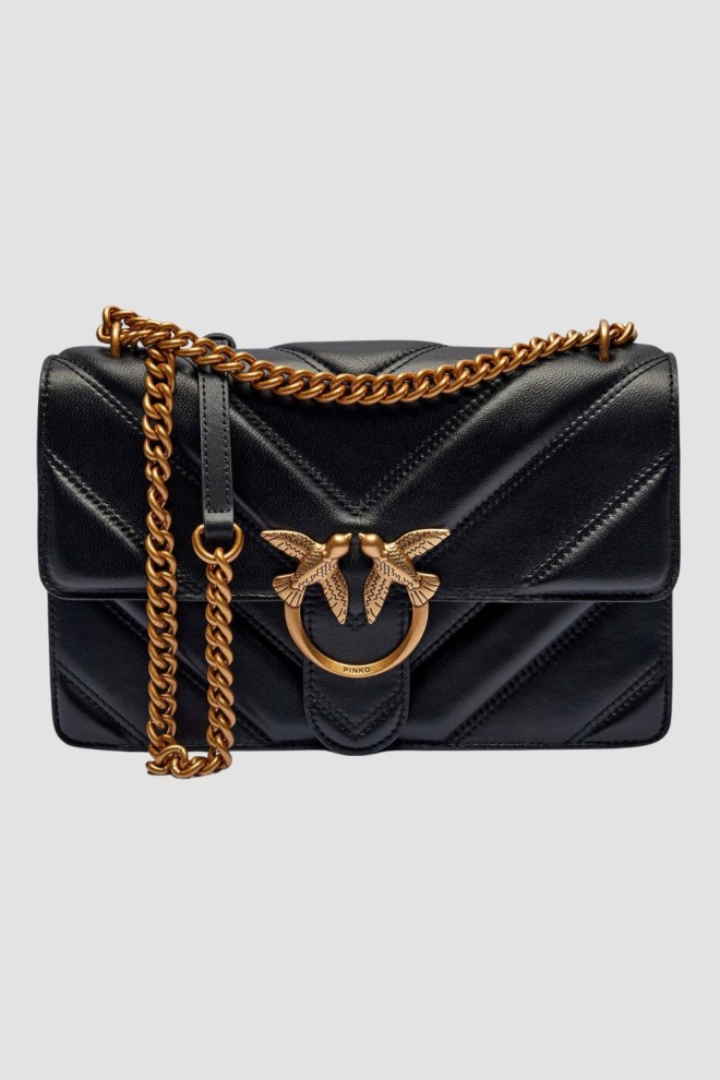 PINKO Geantă de ambreiaj negru Love One Classic Light DC AW25