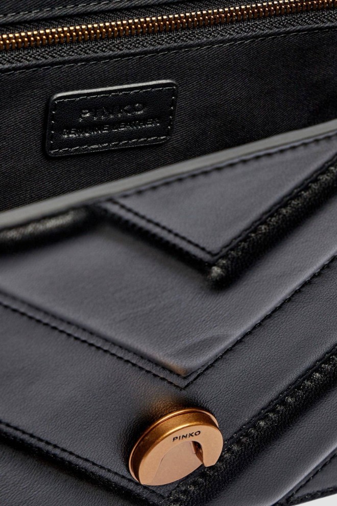 PINKO Czarna kopertówka Love One Classic Light DC AW25