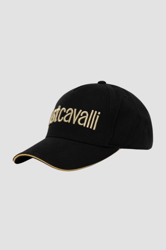 JUST CAVALLI Black Women's Logo Embroidery 3d Up Cap
