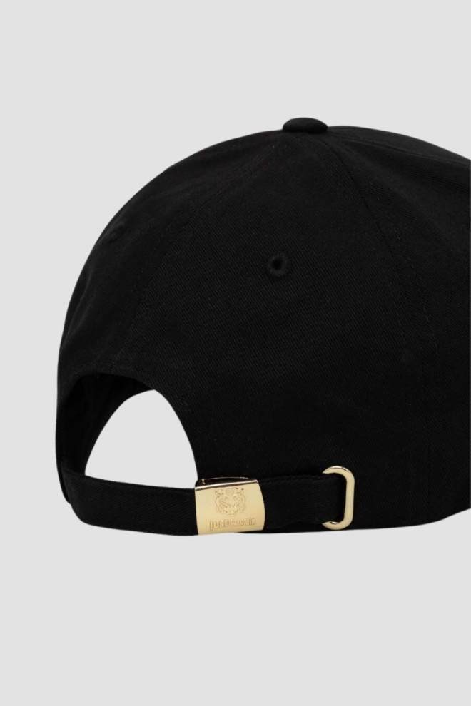 JUST CAVALLI Чорна жіноча шапка з вишивкою логотипу 3d Up Cap