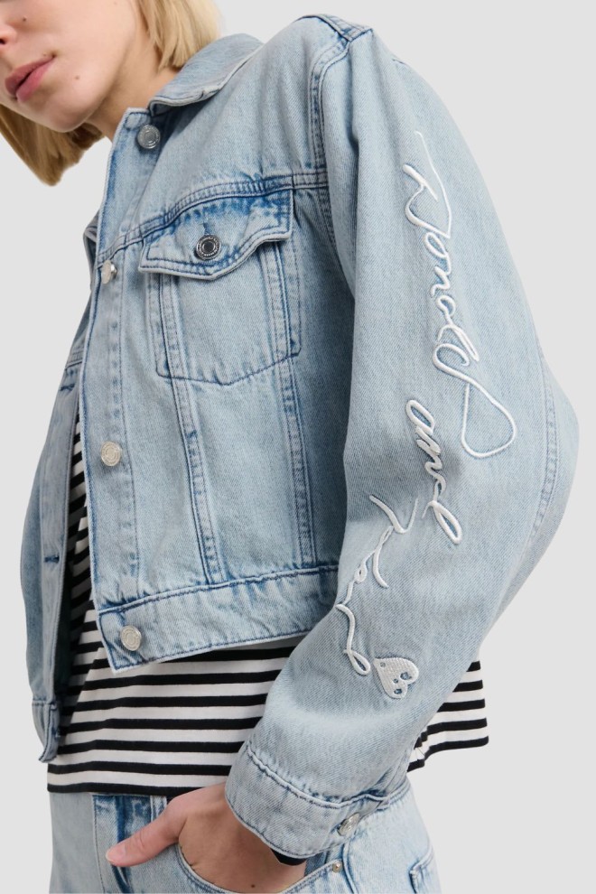 KARL LAGERFELD Women's Denim Jacket KLxDisney