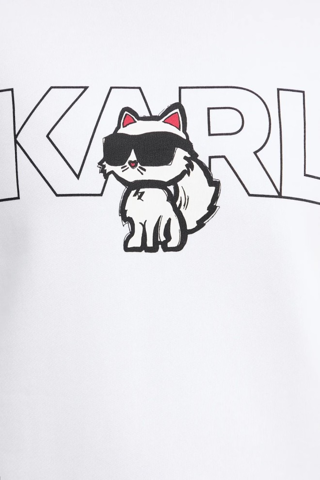 KARL LAGERFELD Hanorac imprimat Ikon alb pentru femei