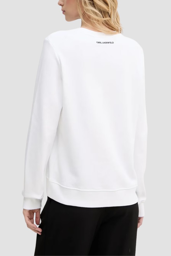 KARL LAGERFELD White women's Ikon printed sweatshirt