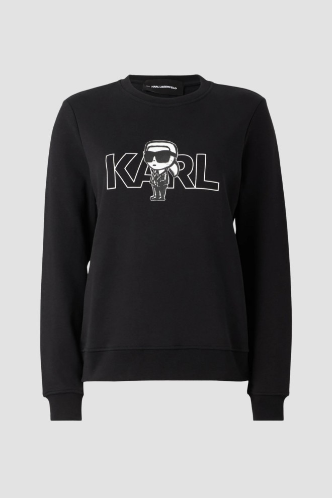 KARL LAGERFELD Black Ikon women's printed sweatshirt