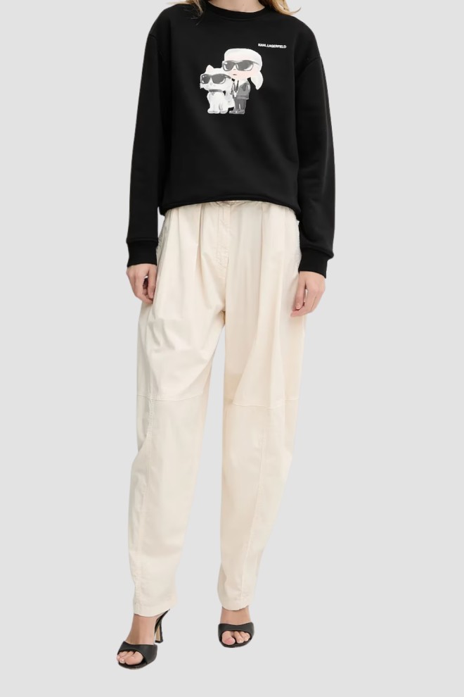 KARL LAGERFELD Black Women's Ikon Duo Sweatshirt