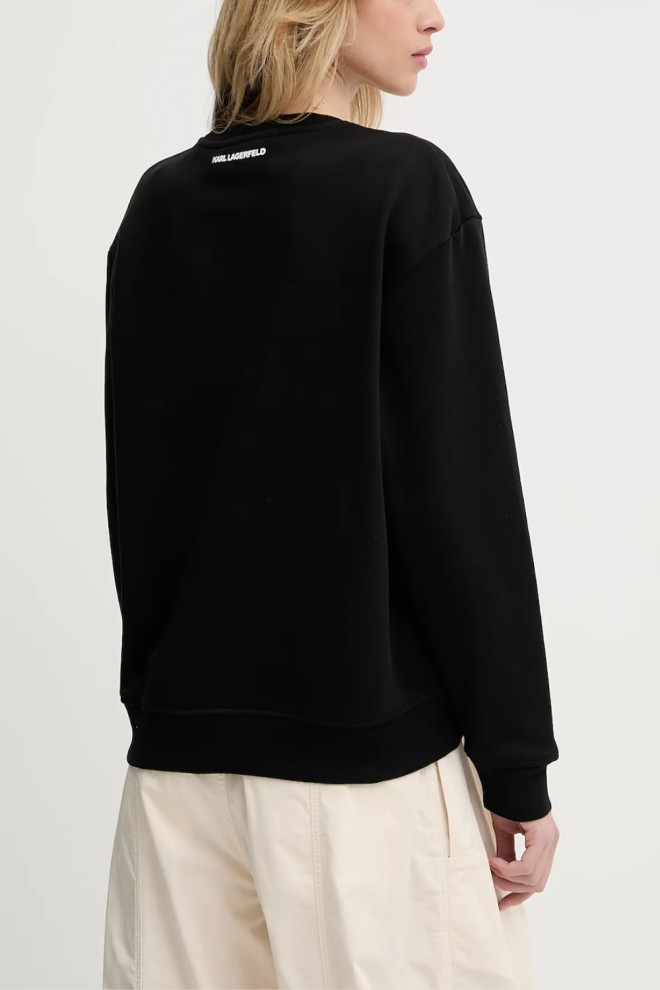 KARL LAGERFELD Black Women's Ikon Duo Sweatshirt