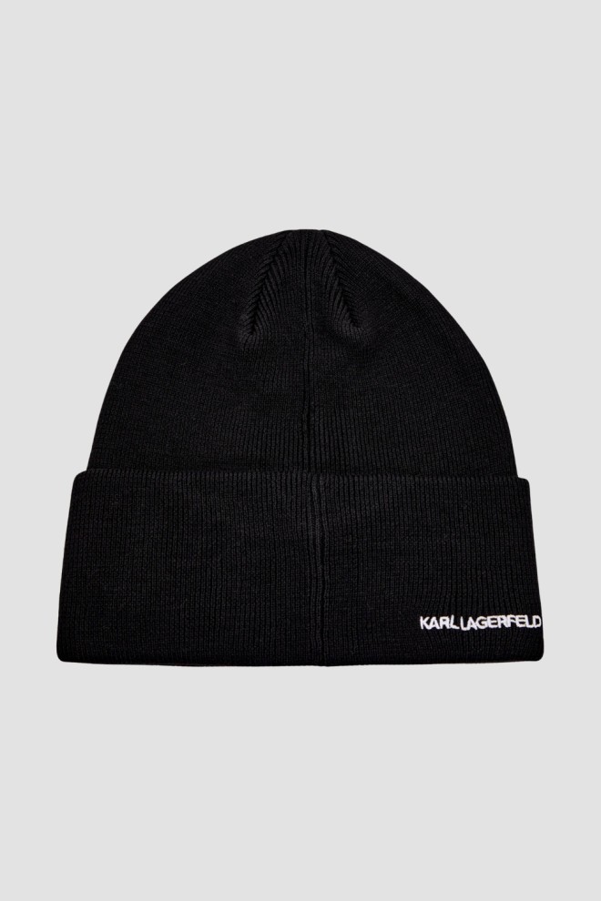 KARL LAGERFELD Winter cap with Ikon pin