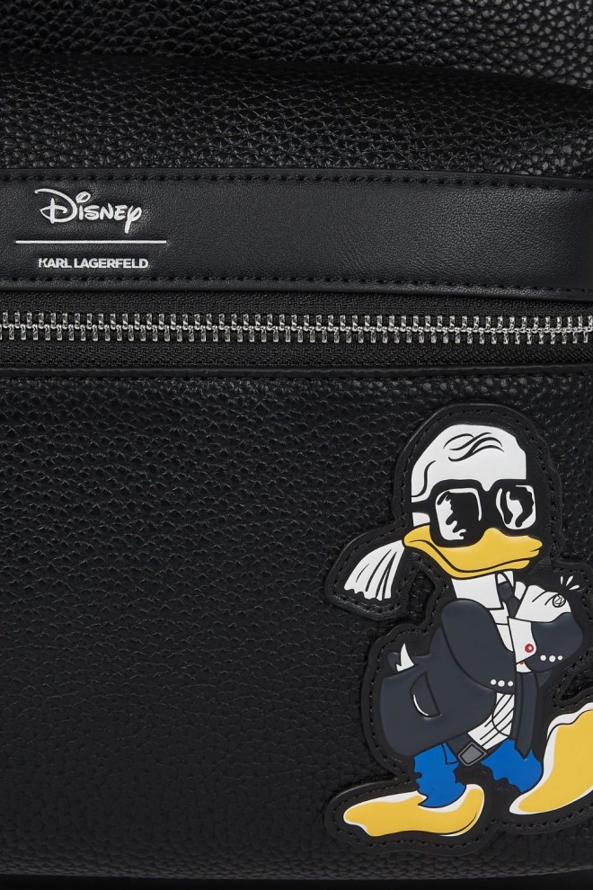 KARL LAGERFELD Чорний жіночий шкіряний рюкзак KLxDisney