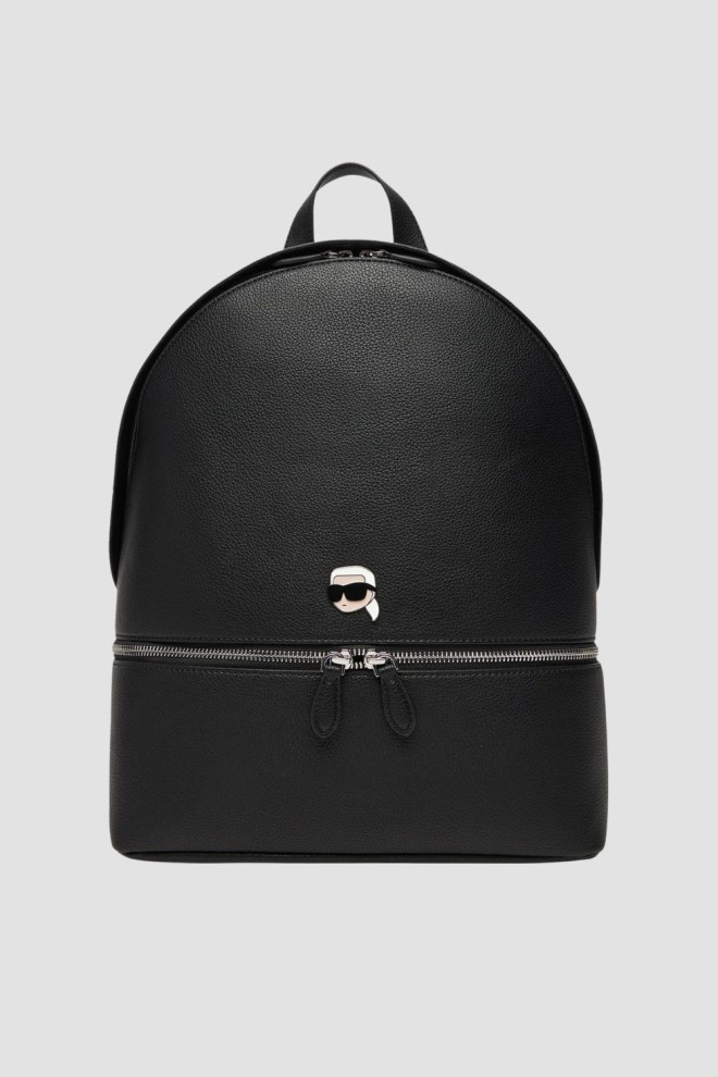 KARL LAGERFELD Rucsac negru pentru bărbați Ikon din piele granulată