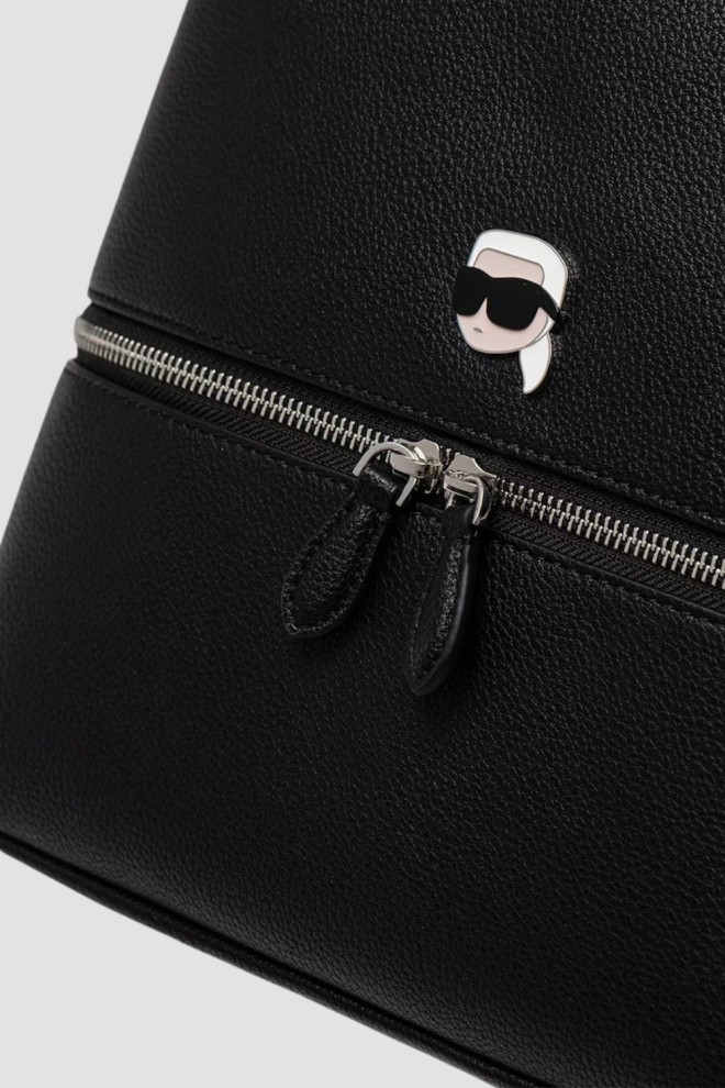 Чоловічий рюкзак KARL LAGERFELD Ikon із зернистої шкіри чорного кольору