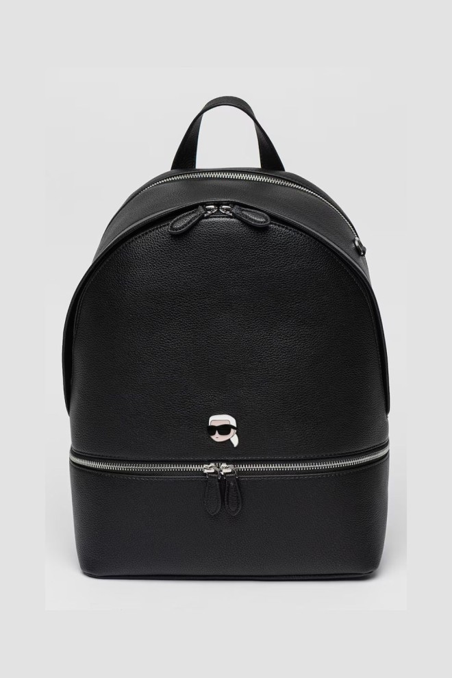 Чоловічий рюкзак KARL LAGERFELD Ikon із зернистої шкіри чорного кольору