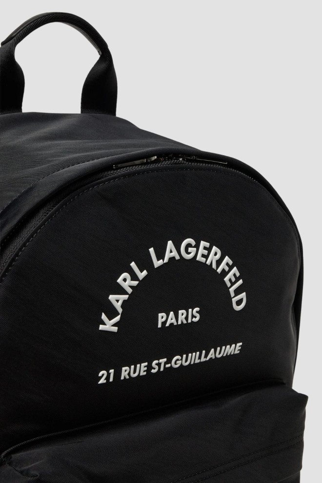 KARL LAGERFELD Czarny męski plecak Nylon