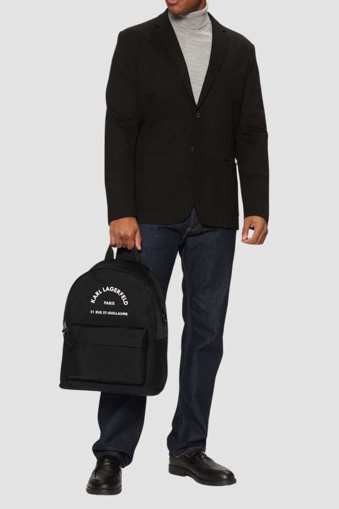 KARL LAGERFELD Black Men's Nylon Backpack