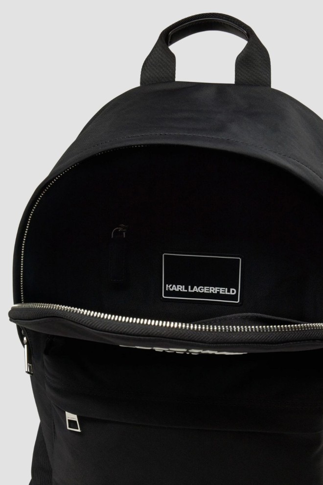 KARL LAGERFELD Czarny męski plecak Nylon