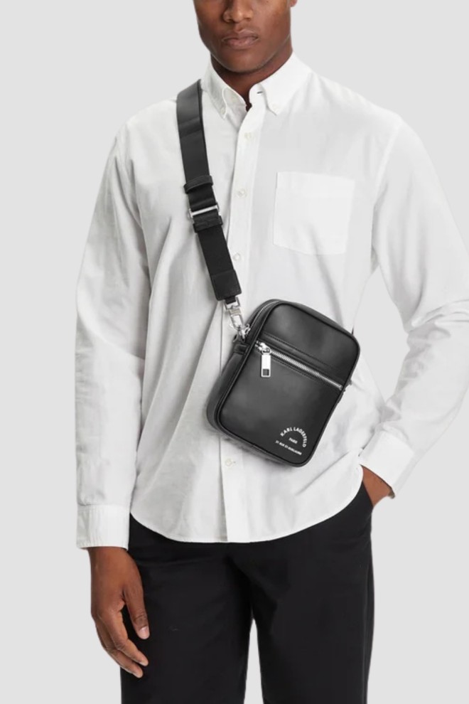 KARL LAGERFELD Sacou negru cu logo pentru bărbați