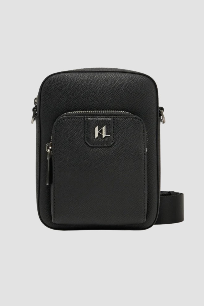 KARL LAGERFELD Men's leather pouch with logo