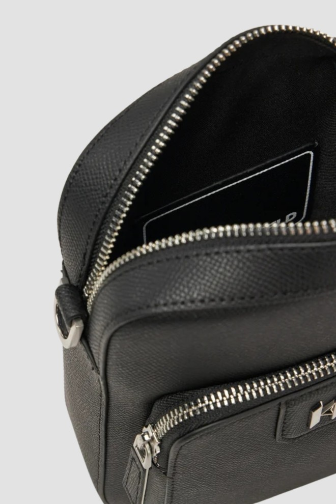 KARL LAGERFELD Men's leather pouch with logo