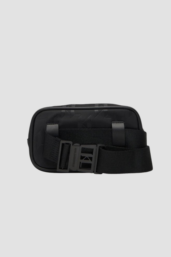 KARL LAGERFELD Negru bărbați monogramă dublu rinichi