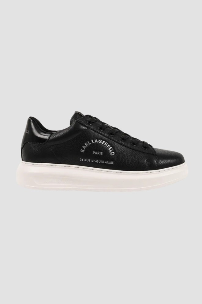 KARL LAGERFELD Black men's KAPRI Maison Karl Tumble sneakers