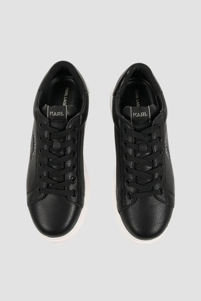 KARL LAGERFELD Czarne sneakersy męskie KAPRI Maison Karl Tumble