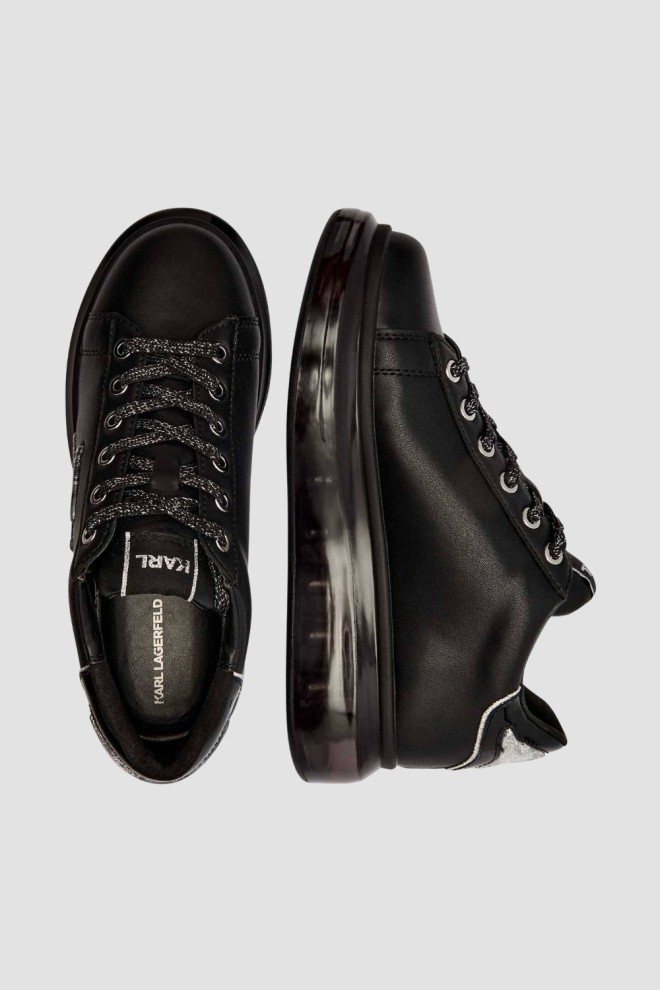 KARL LAGERFELD Black women's sneakers with glitter KAPRI KUSHION Signia