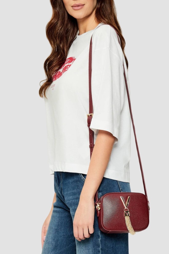 VALENTINO Maroon Divina Camera Bag