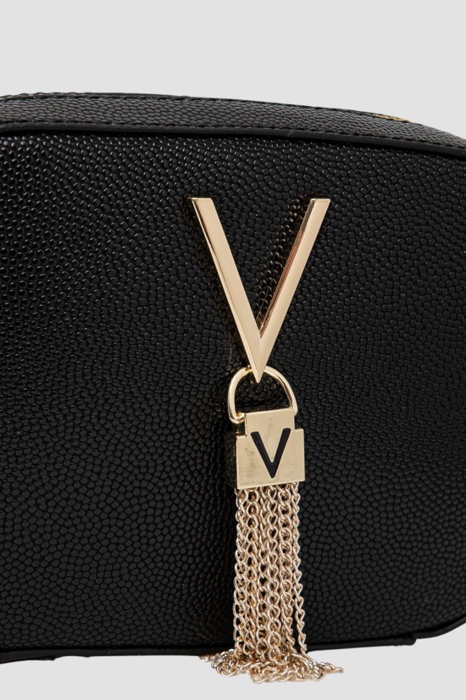 VALENTINO Чорна сумочка із золотою фурнітурою Divina Camera Bag