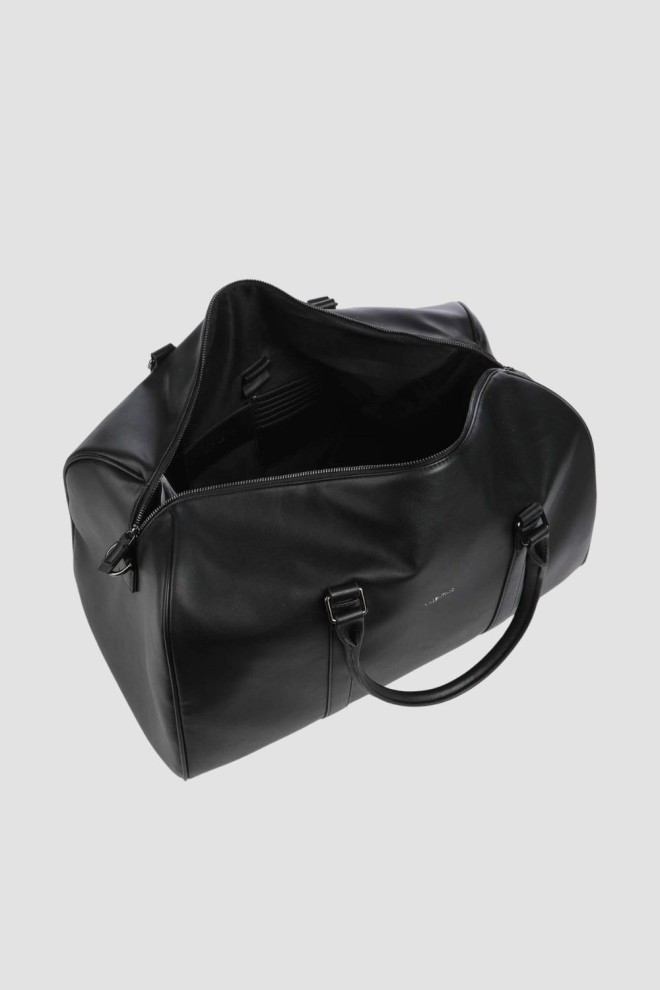 VALENTINO Чорна дорожня сумка з екошкіри Horizon