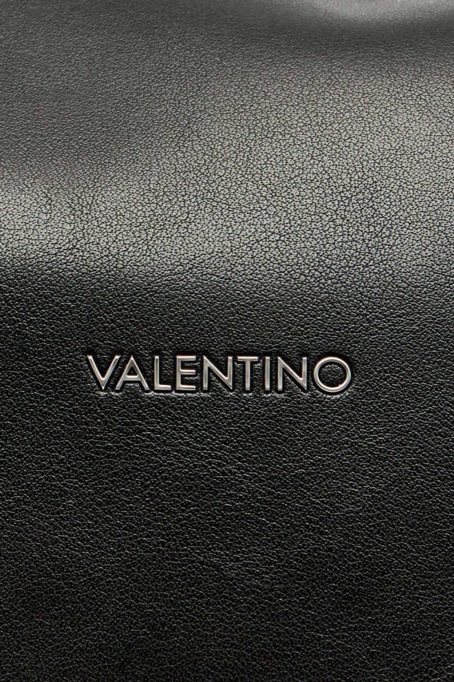 VALENTINO Czarna torba podróżna z ekoskóry Horizon