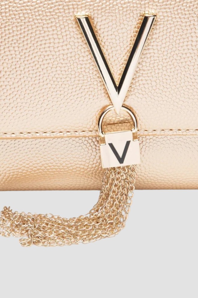 VALENTINO Gold Divina clutch bag